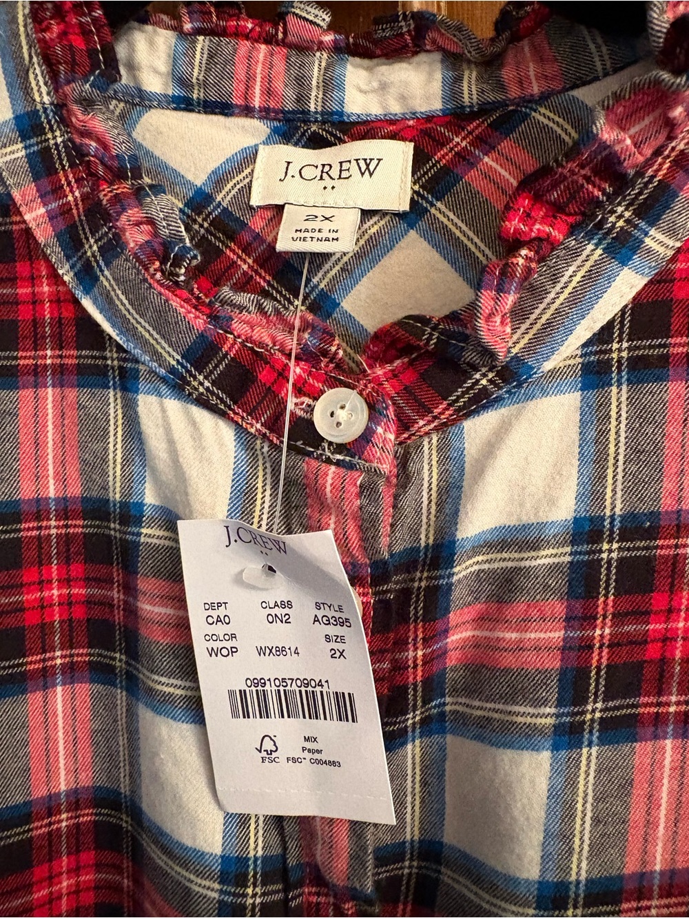 J. Crew 3 piece bundle, 2 XXL dresses NWT and one 2X shirt also NWT - Picture 11 of 11